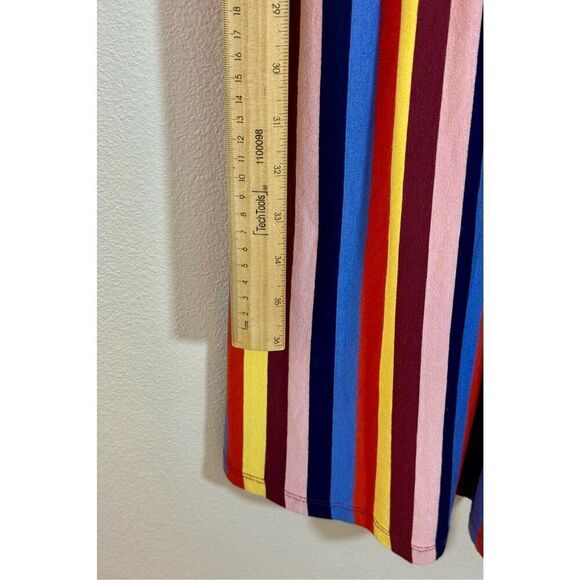 NWOT WAREHOUSE Roller Disco Rainbow Wrap Cami Style Midi Dress Women's 8 - Picture 8 of 10